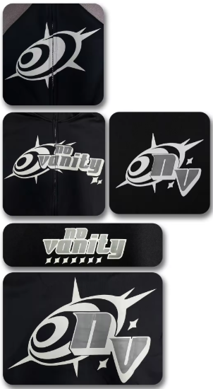 NoVanity Full Zip Hoodie White/Gray